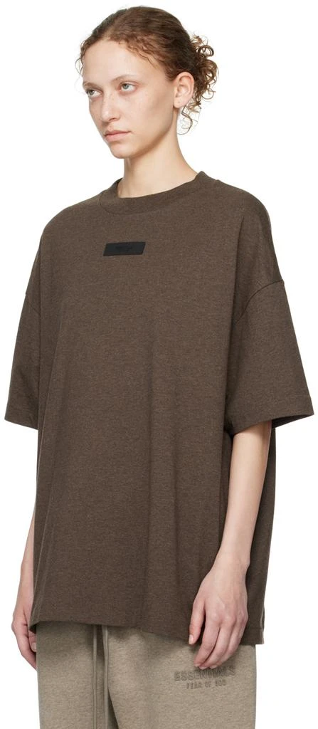 Essentials Brown Crewneck T-Shirt 4