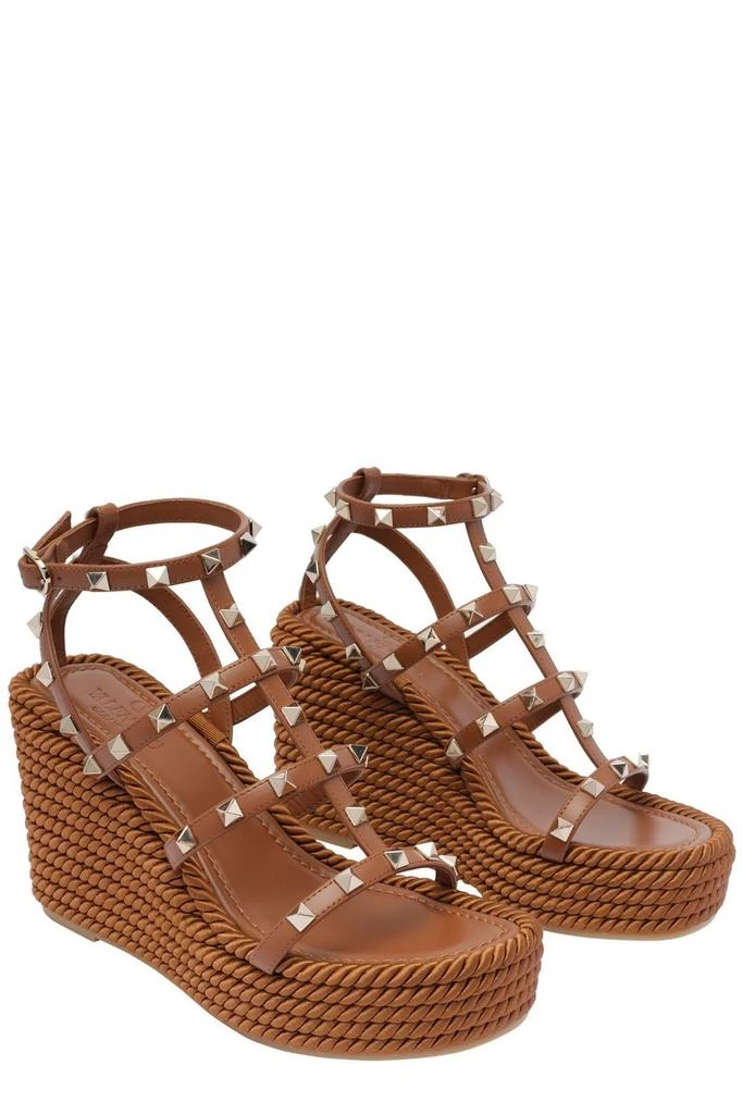 Valentino Valentino Garavani Rockstud Open Toe Wedge Sandals 3