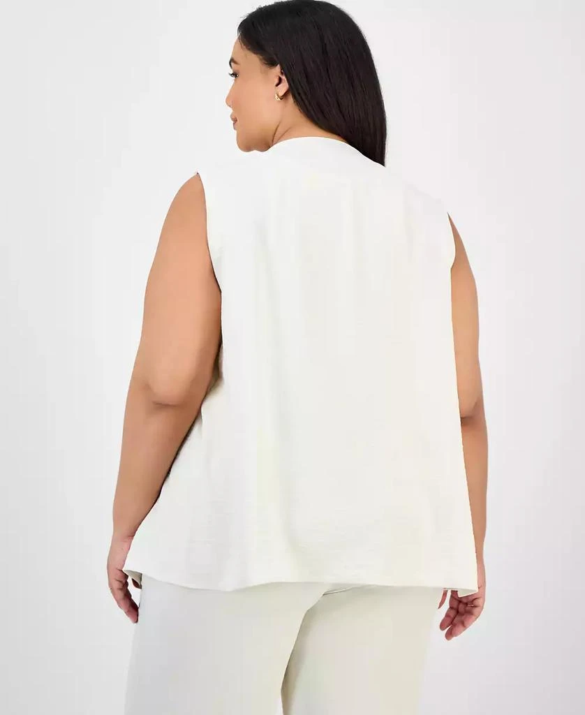JONES NEW YORK Plus Size Cascade Open-Front Vest 4