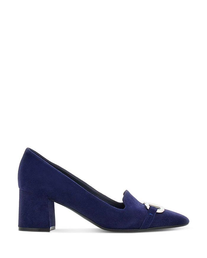 Salvatore Ferragamo Women's Mirelle Square Toe Logo Detail Block Heel Pumps 3
