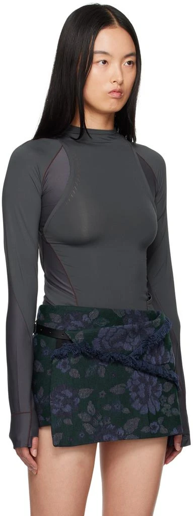 Hyein Seo Gray Track Long Sleeve T-Shirt 2