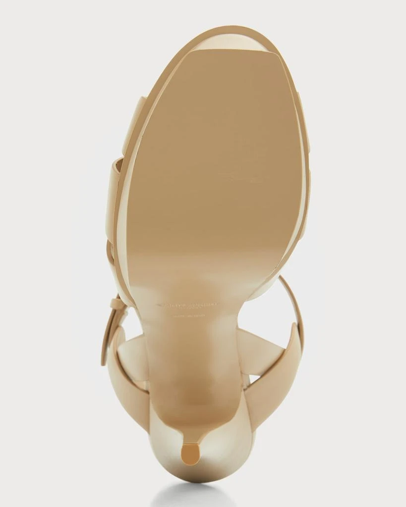 Yves Saint Laurent Tribute Leather T-Strap Platform Sandals 6