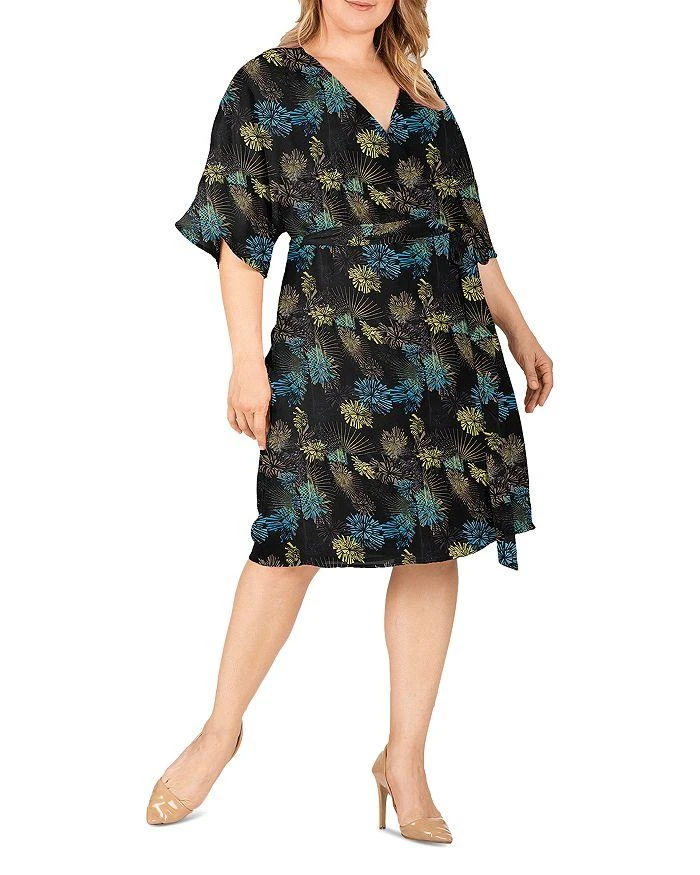standards & practices Plus Candice Floral Print Wrap Dress 3