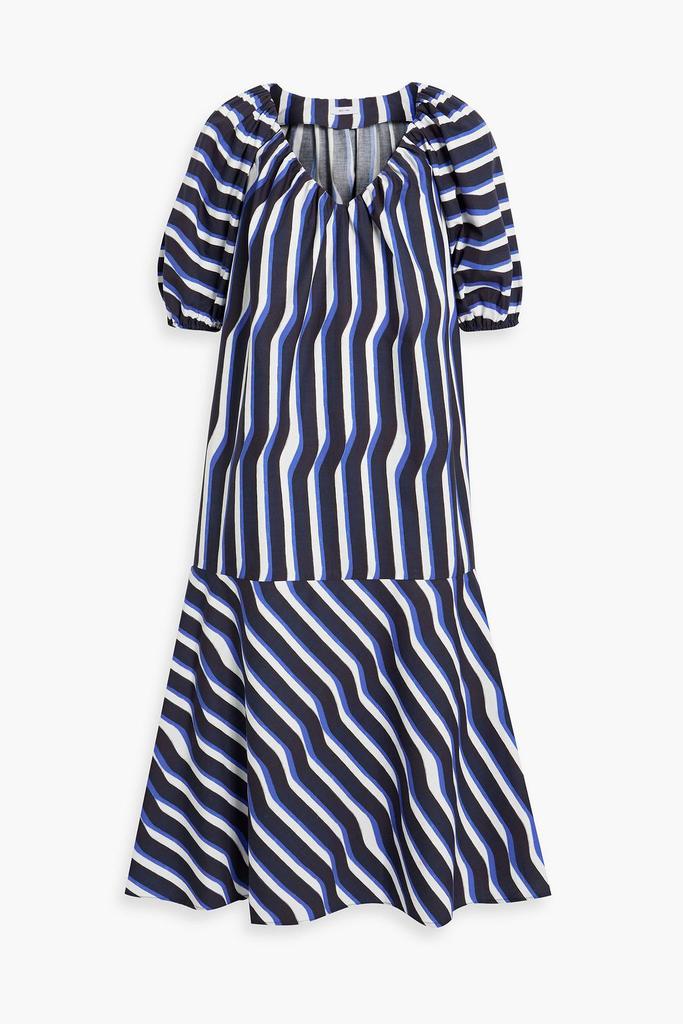 IRIS & INK Esme striped organic cotton-poplin midi dress