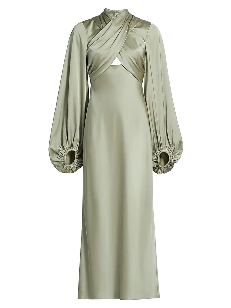 Significant Other Becca Satin Gathered Maxi Dress 1