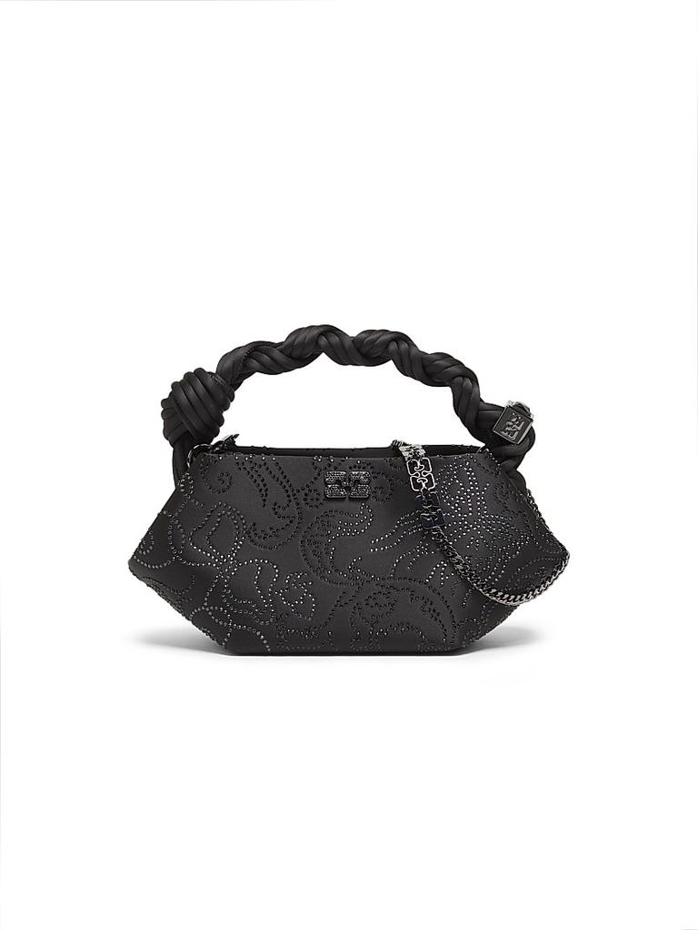 Ganni Black nylon Knot Flap Over handbag - Tote Bags - BeyondStyle