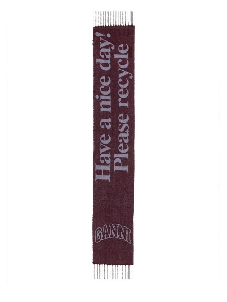 Ganni SCARF WITH LOGO 1