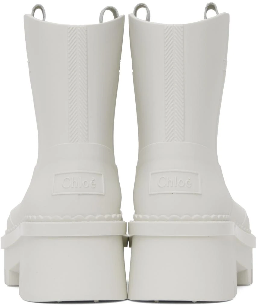 Chloé White Raina Rain Boots 2