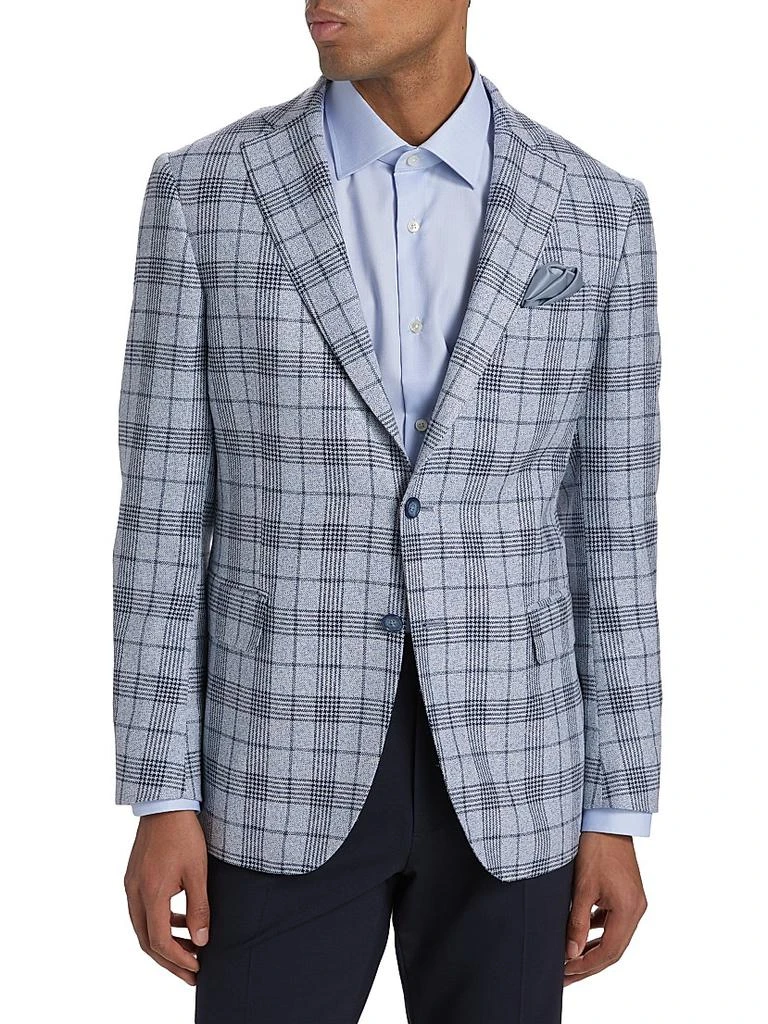 Saks Fifth Avenue COLLECTION Glen Check Wool-Blend Sport Coat 3