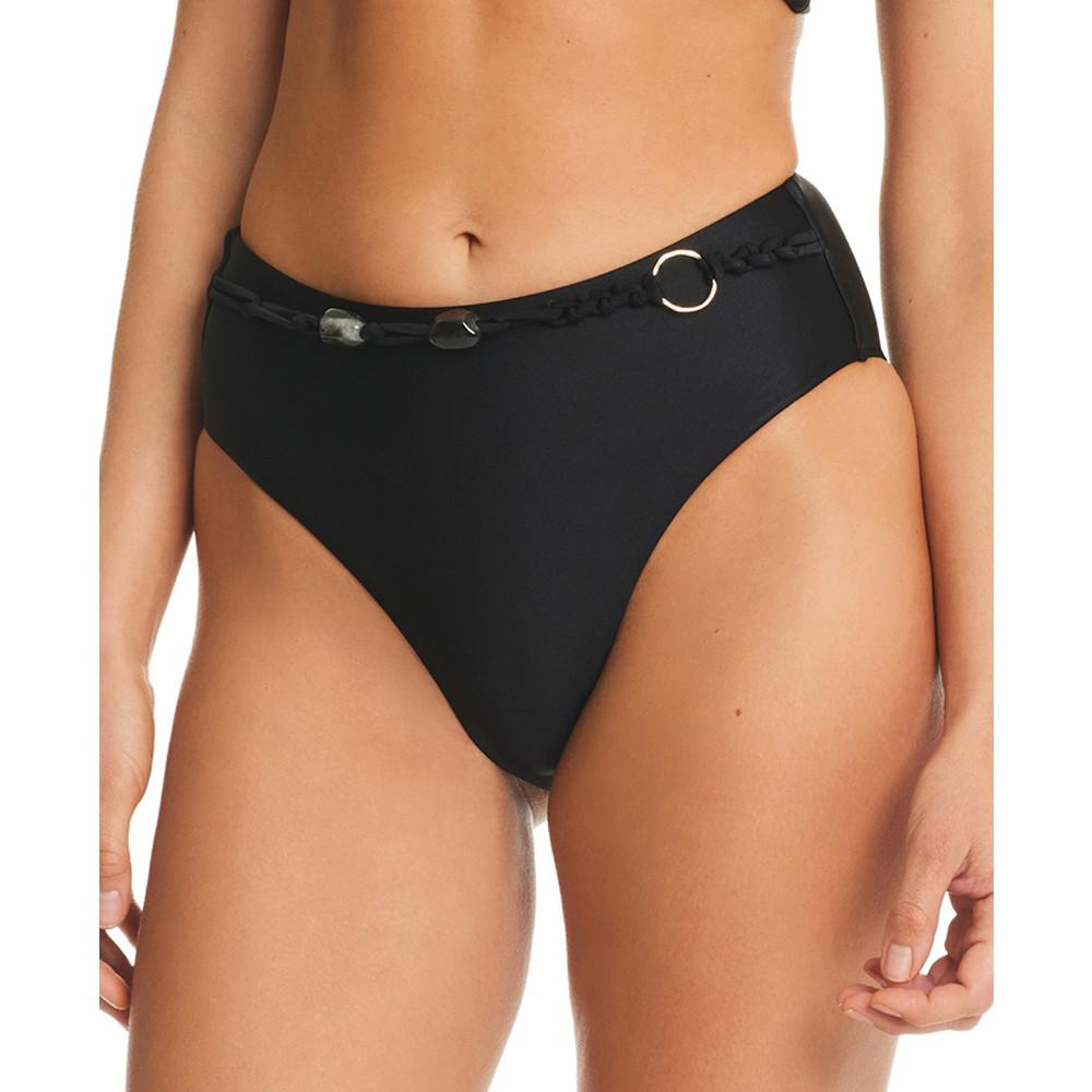 Red Carter Women's Belted High-Waist Bikini Bottoms