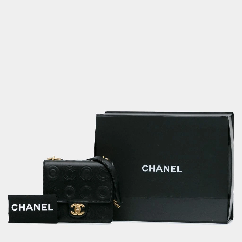 Chanel Chanel Black Coco Embossed Flap Shoulder Bag
 8