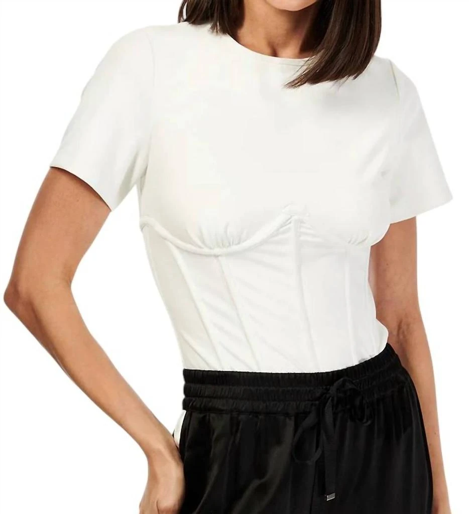 CAMI NYC Xenia Bodysuit In White 1