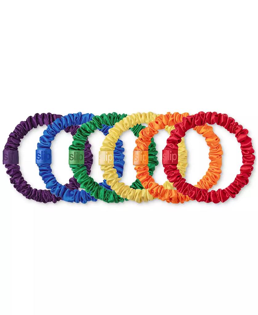 Slip 6-Pc. Rainbow Pure Silk Skinny Scrunchies, Exclusively at Macy's