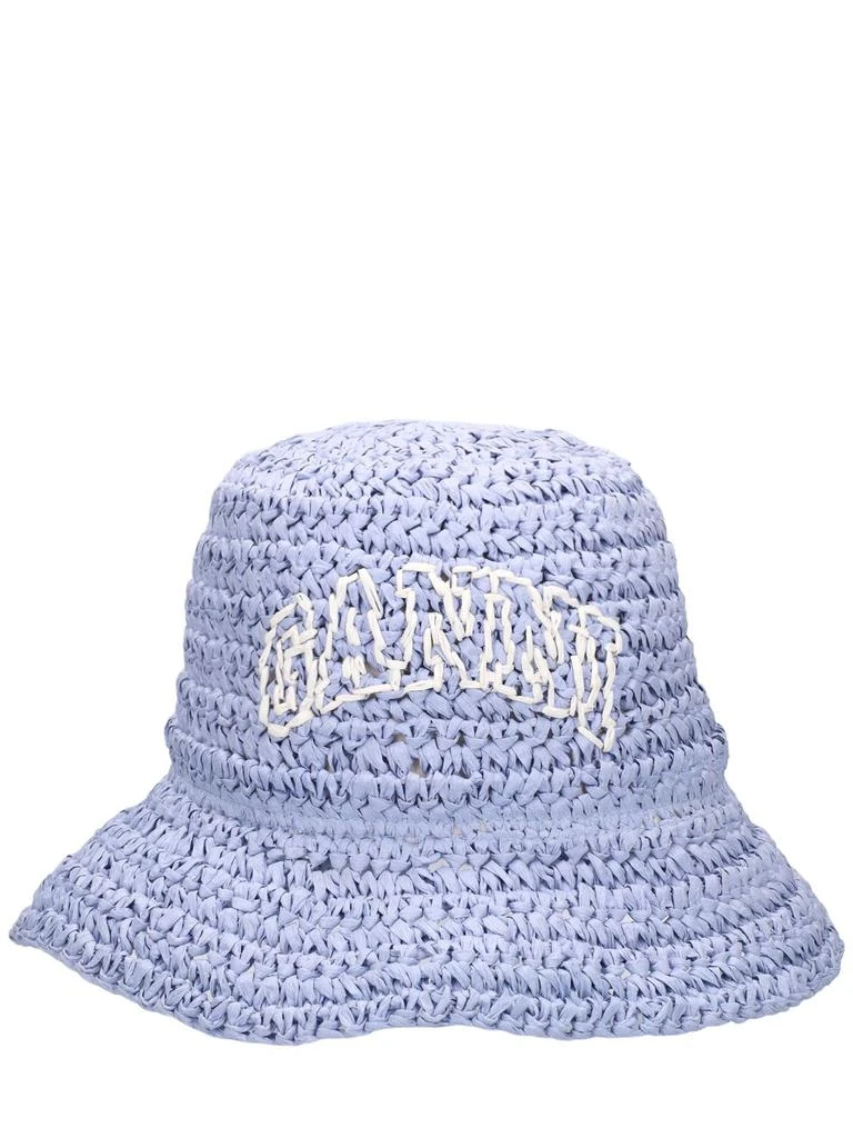 Ganni Summer Woven Bucket Hat 1