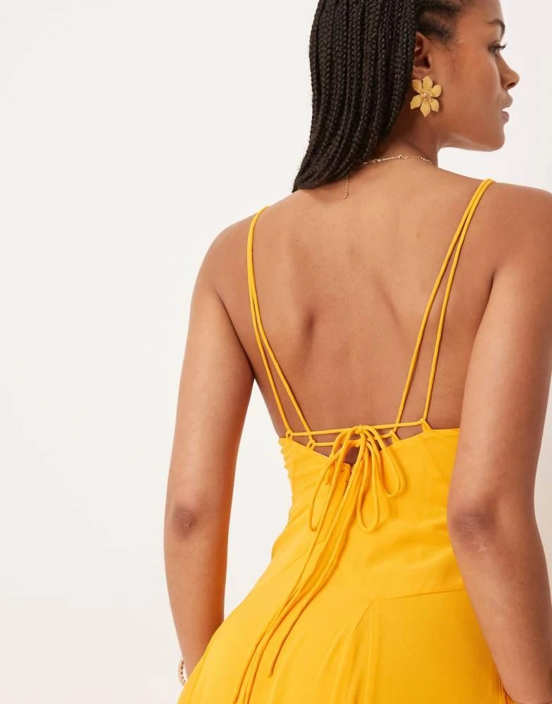 princess polly baby blue dress ASOS Black Deep V, Backless Dress main image 0