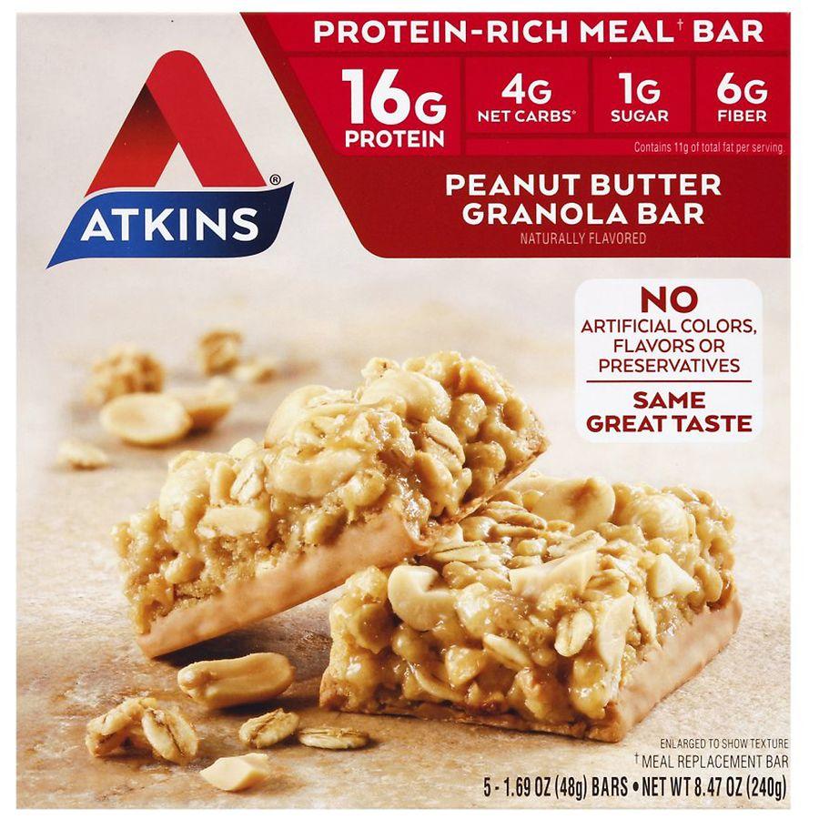 Atkins Peanut Butter Granola Bars Low Carb Peanut Butter