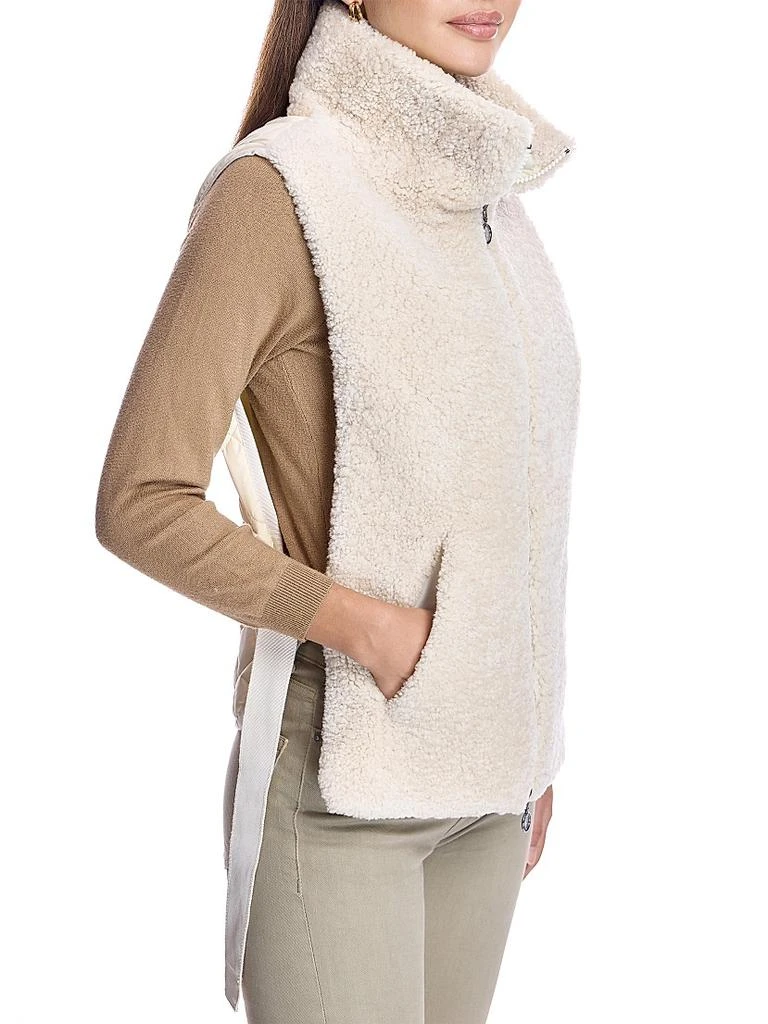 Maximilian Dyed Shearling 
Quilted Shell Vest 4