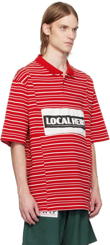 Martine Rose Red Oversized Panelled Polo 2