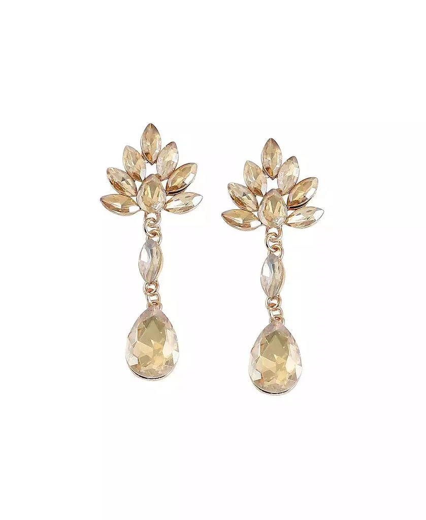 SOHI Women
s Gold Dazzling Drop Earrings