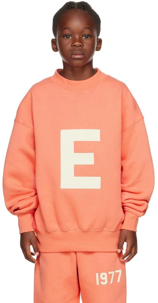 Essentials Kids Pink Logo Sweatshirt 1