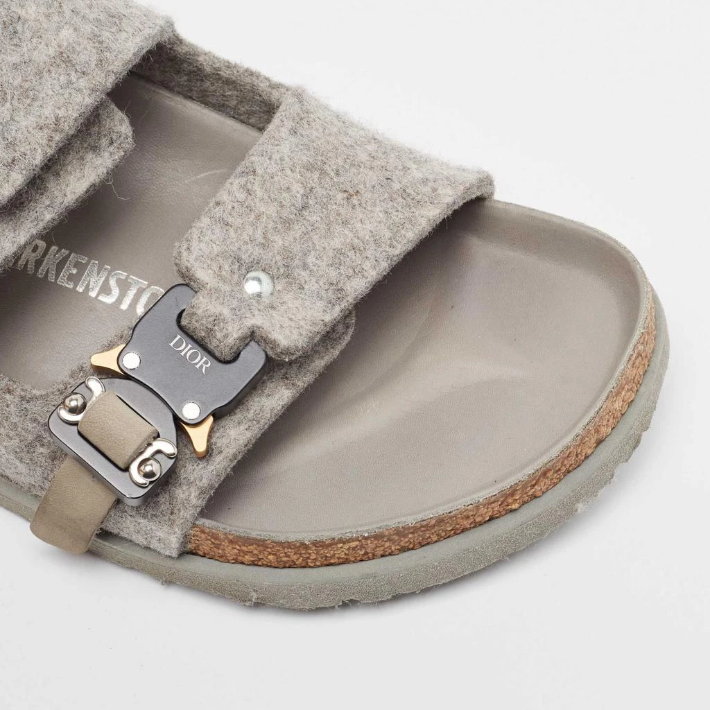 Dior Dior X Birkenstock Grey Wool Slingback Sandals Size 40 8