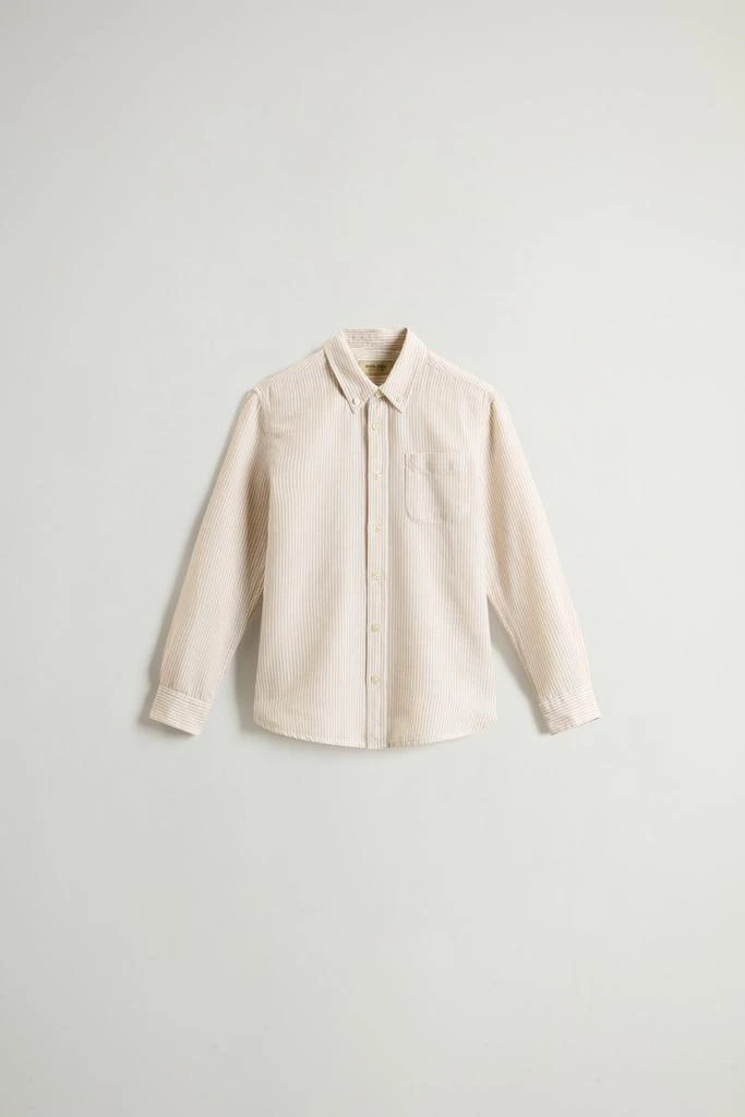 Woolrich Boys’ Cotton- and Linen-Blend Shirt - Boys - White 1