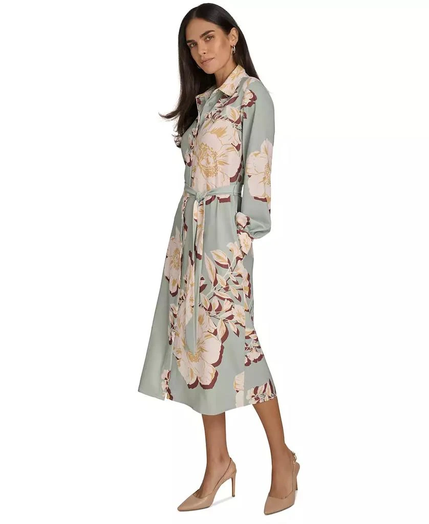 Calvin Klein Women's Printed Long-Sleeve A-Line Shirtdress 3