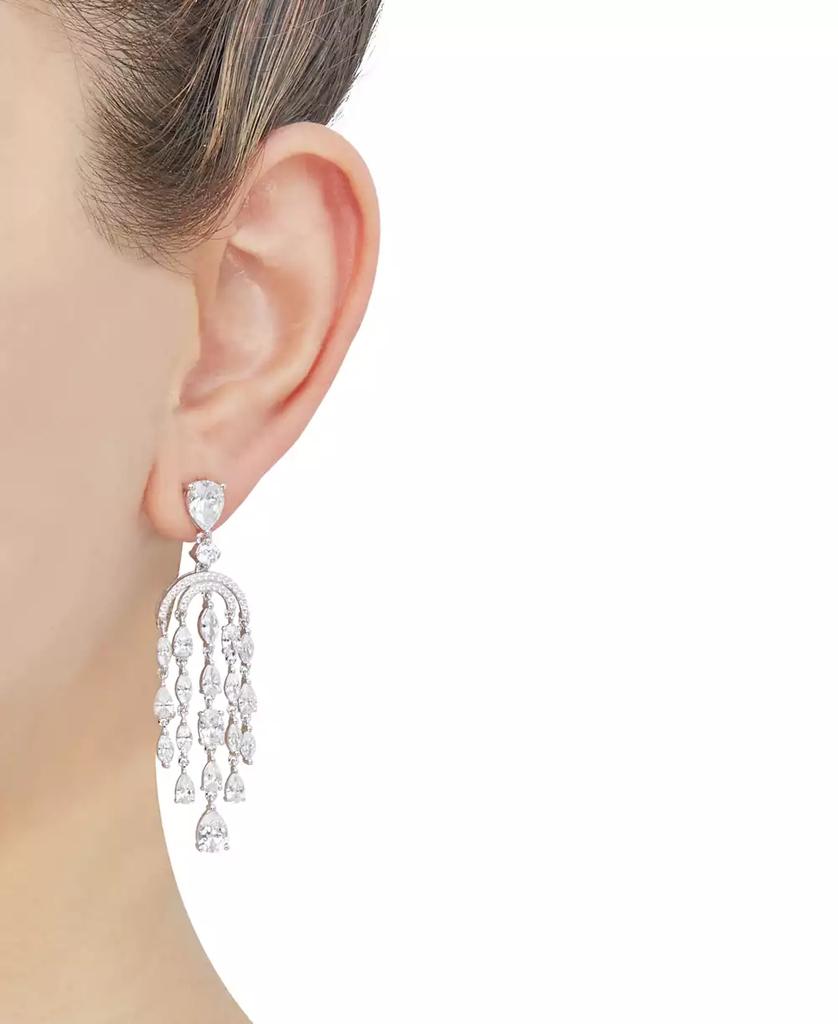 Arabella Cubic Zirconia Chandelier Drop Earrings in Sterling Silver