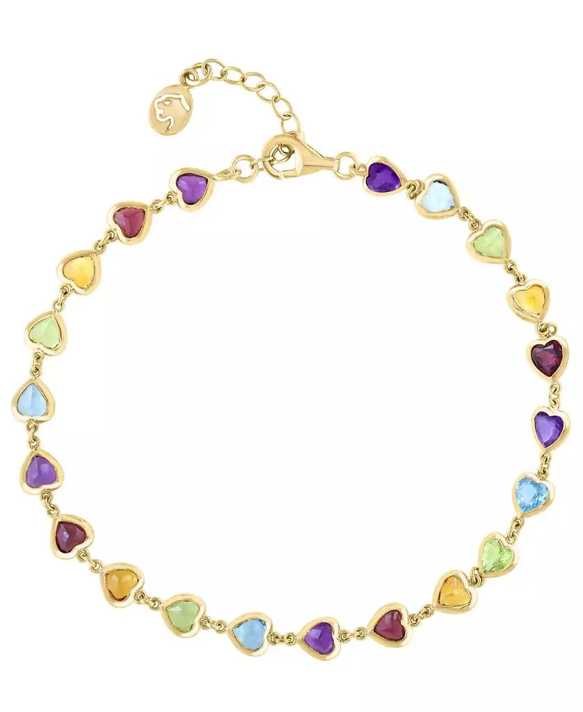 Effy Multi-Gemstone (5-5/8 ct. t.w.) Bracelet in 14k Yellow Gold Over Silver