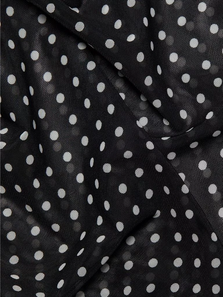 Alice + Olivia Tess Polka Dot Sheer Crewneck T-Shirt 7
