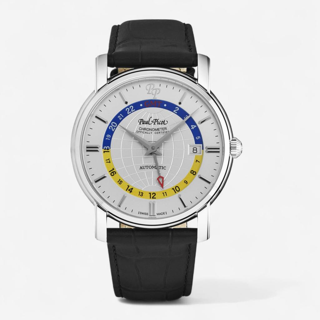 Paul Picot Paul Picot Firshire Ronde GMT Stainless Steel Automatic Men's Watch P3755.SG.GMT.1131.7601