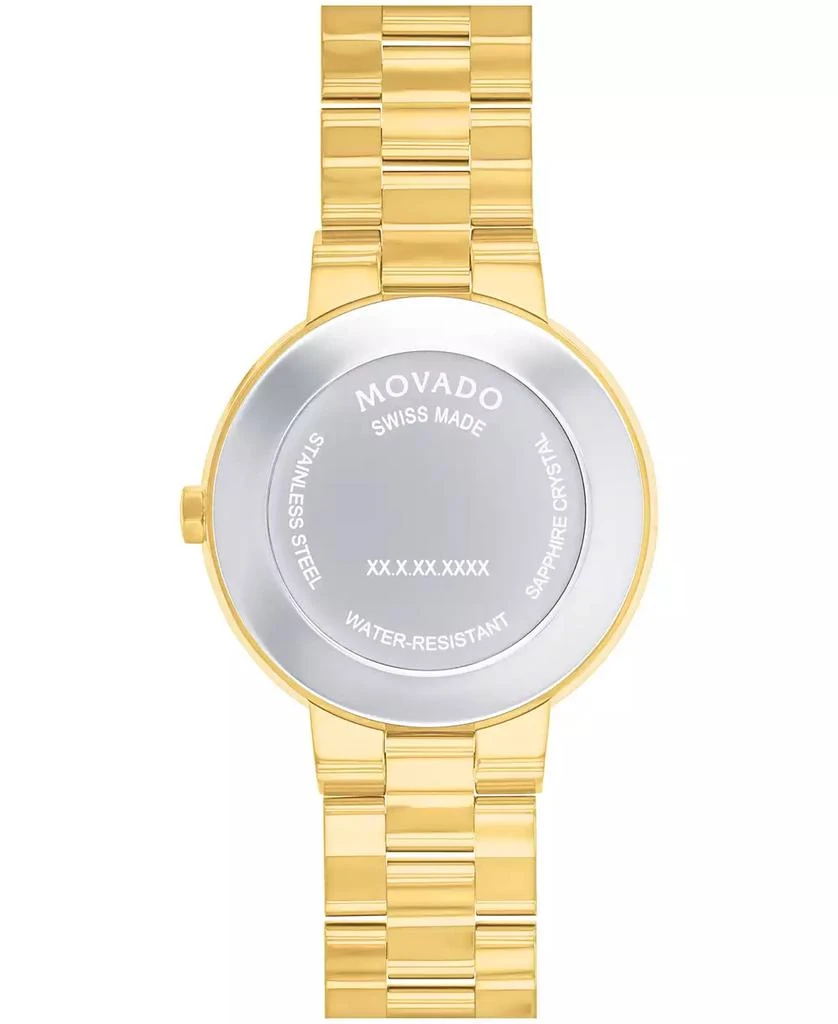 Movado Women's Sapphire Swiss Quartz Yellow Pvd Diamond Accent Watch 28mm 3