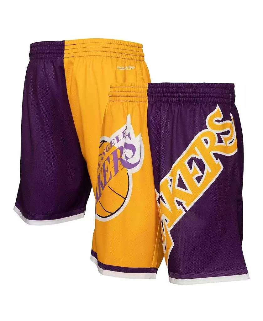 Mitchell & Ness Men's Gold Los Angeles Lakers Big Face 5.0 Fashion Shorts 1