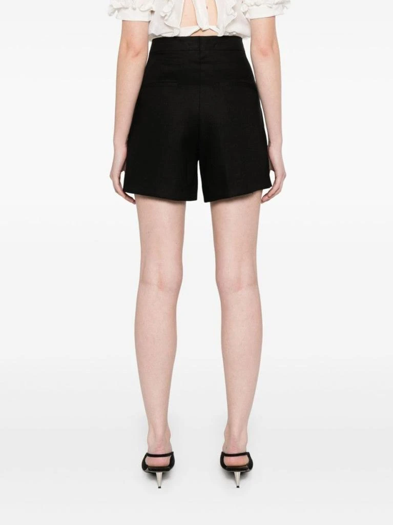TAGLIATORE Tailored Black Linen Belle Shorts 2