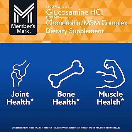 Member's Mark Member’s Mark Glucosamine HCl and Chondroitin/MSM Complex Tablets, 220 ct. 5