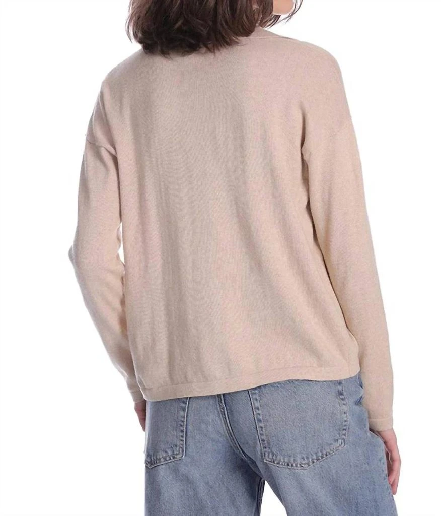 Minnie Rose Cotton Cashmere Long Sleeve Solid Camp Shirt In Brown Sugar 3