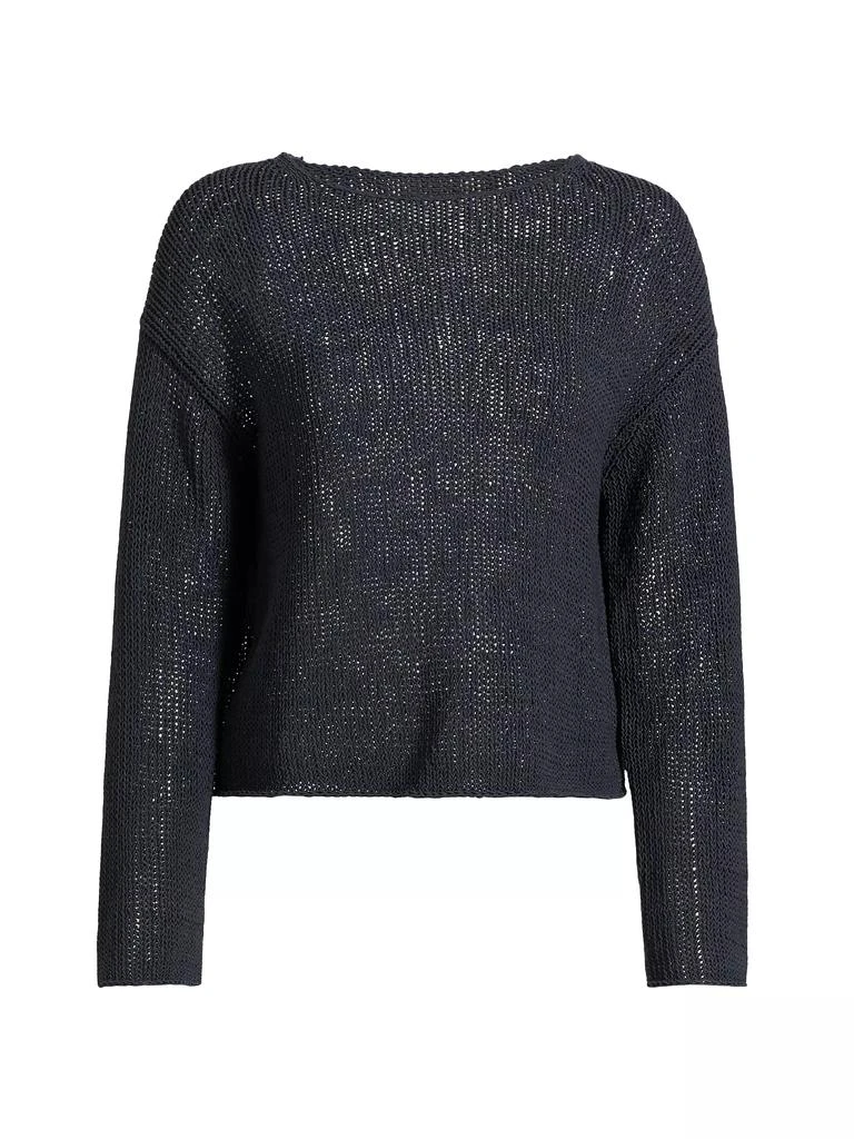 Vince Coated Stretch-Cotton Knit Sweater 1