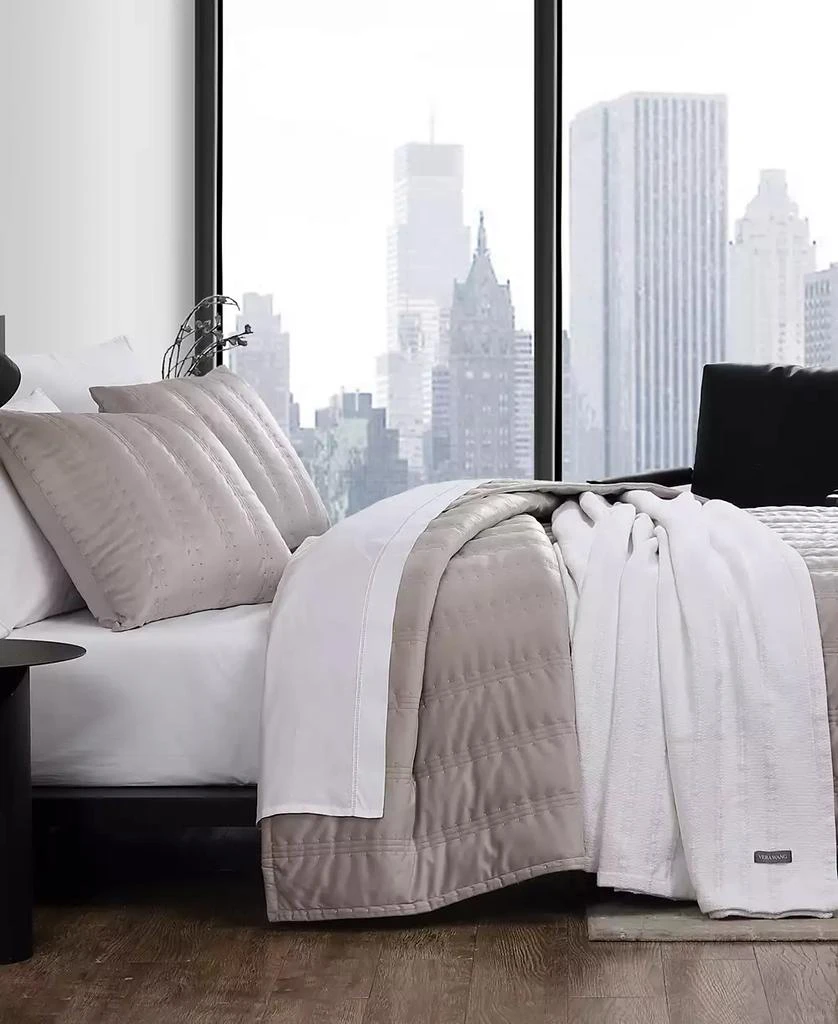 Vera Wang Linear Stitch Velvet 3-Pc. Quilt Set 4