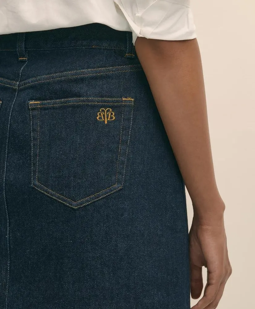 Brooks Brothers Denim Straight Skirt 4