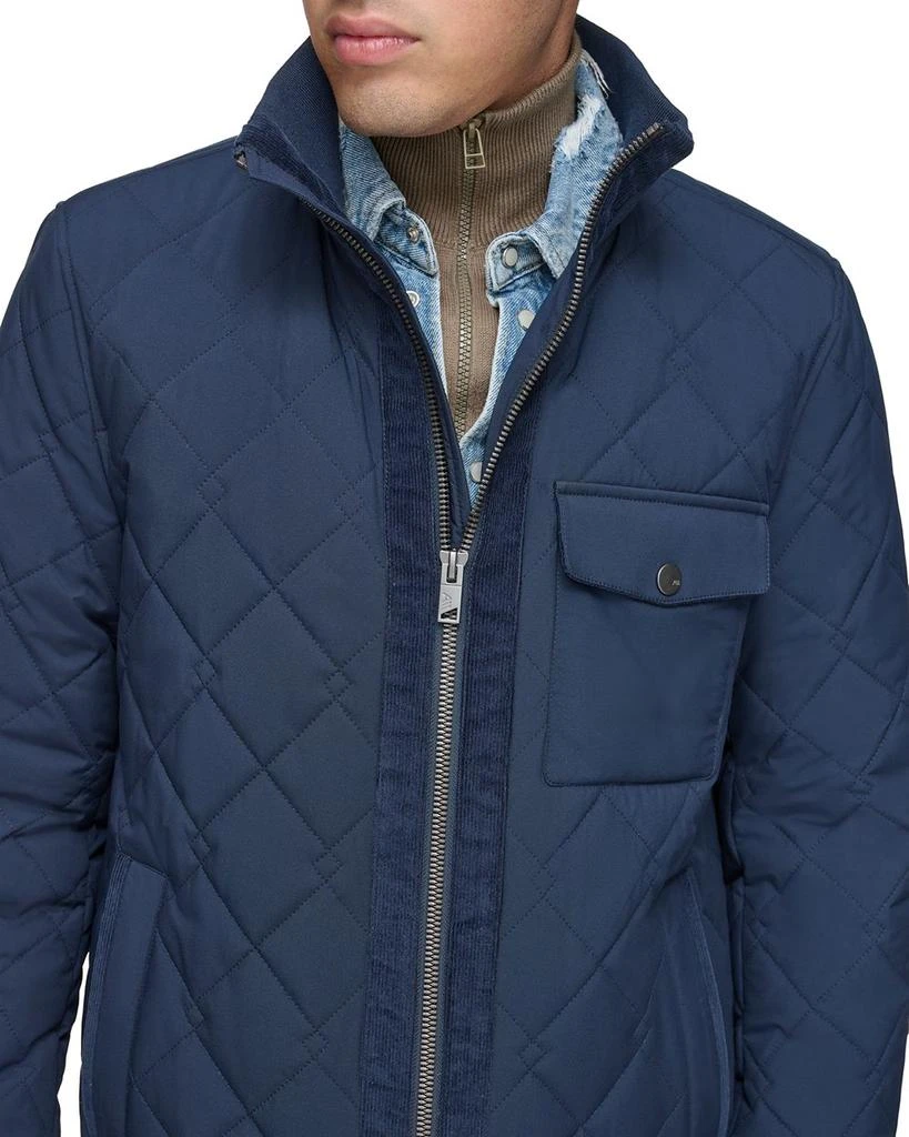 Andrew Marc Amberg Diamond Quilted Corduroy Trim Water Resistant Jacket 5
