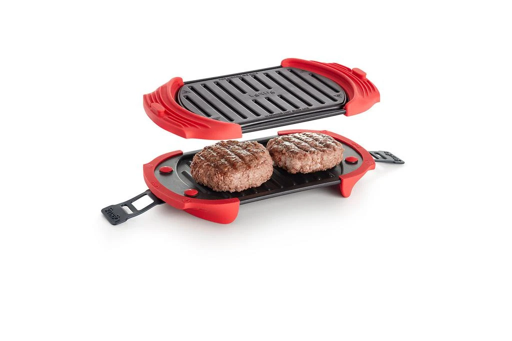 Lekue Microwave Grill, Sandwich Maker, Panini Press, 10 In x 5.7 In In, Red 2