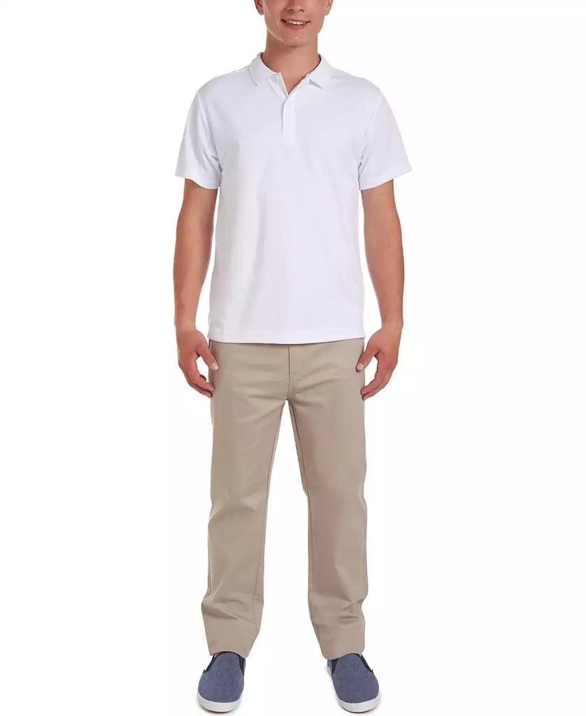 Nautica Young Men Uniform Short Sleeve Performance Stretch Polo 3