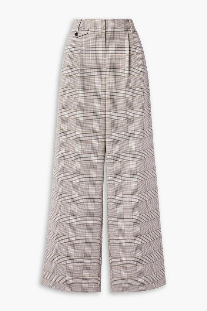 CO Pleated checked twill wide-leg pants 1