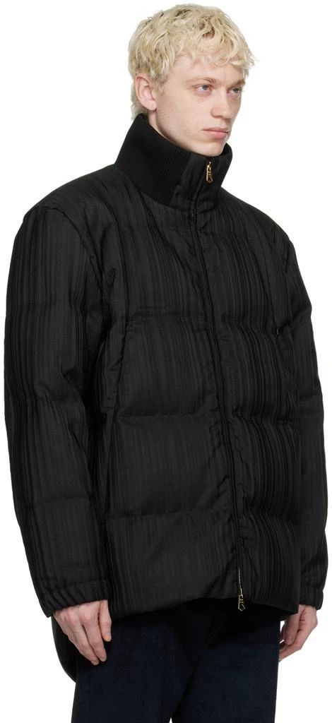 Paul Smith Black Shadow Stripe Down Coat 2