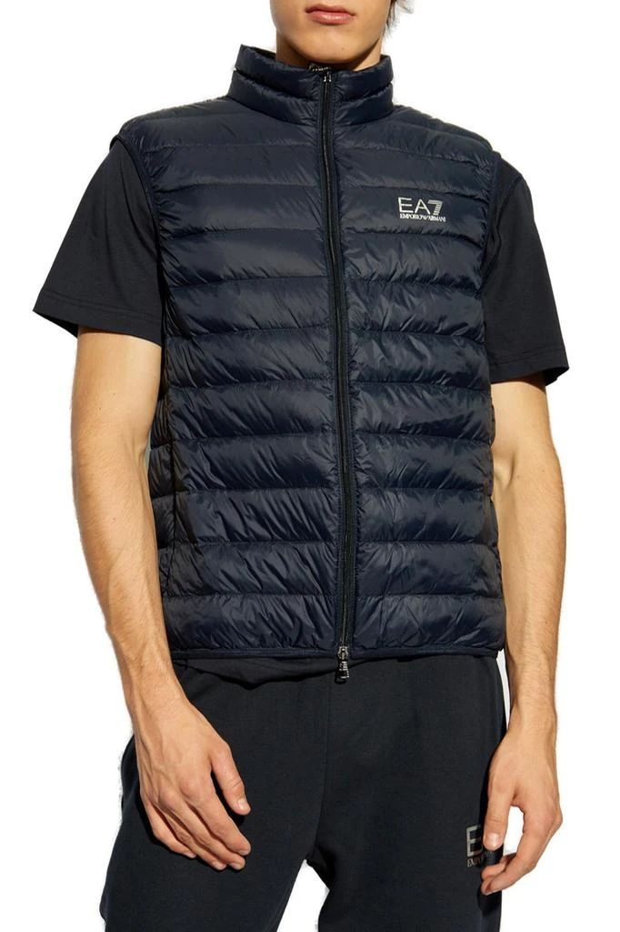 Emporio Armani Ea7 Emporio Armani Logo Printed Quilted Padded Gilet 2