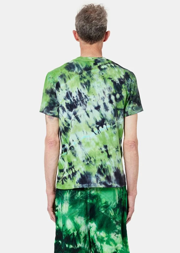 AMI PARIS AMI Alexandre Mattiussi Green Tie Dye T-Shirt 3