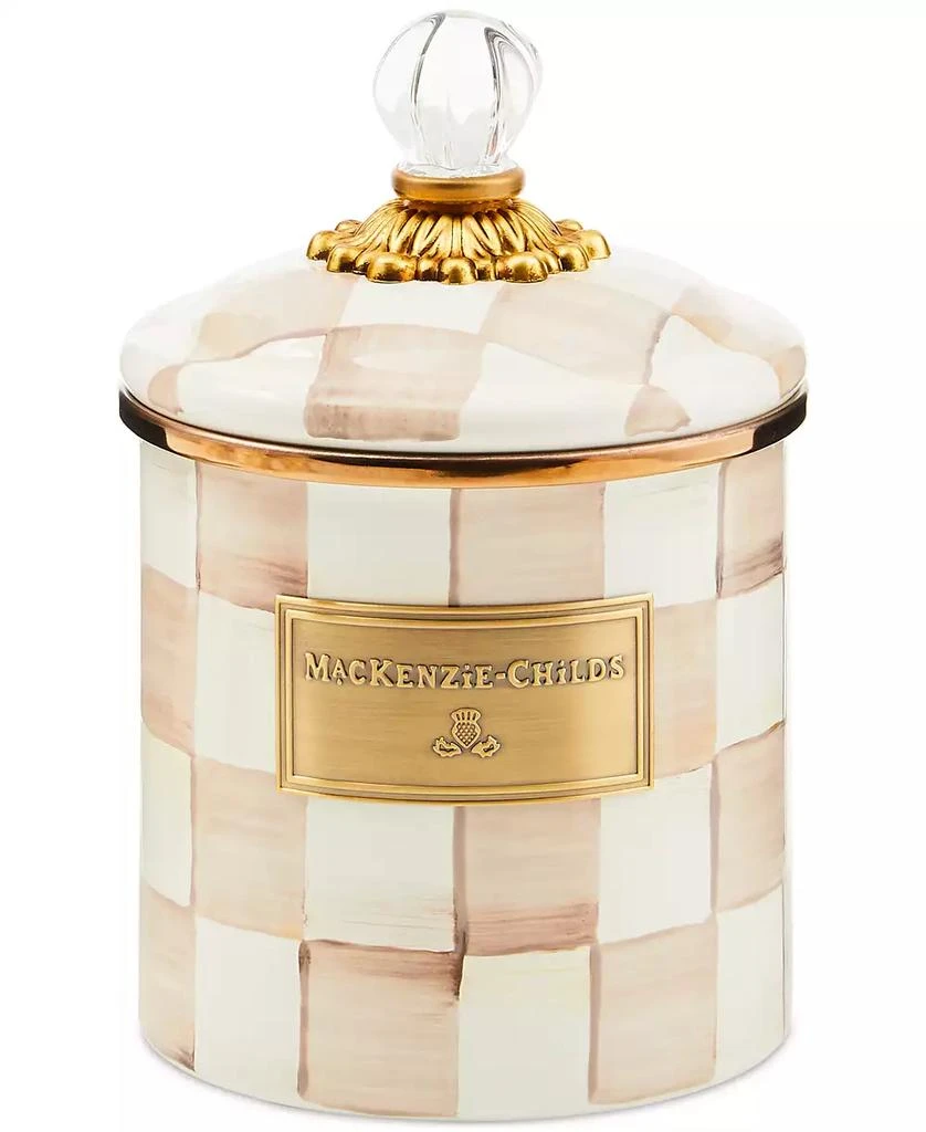 MacKenzie-Childs Mocha Check Small Canister 1
