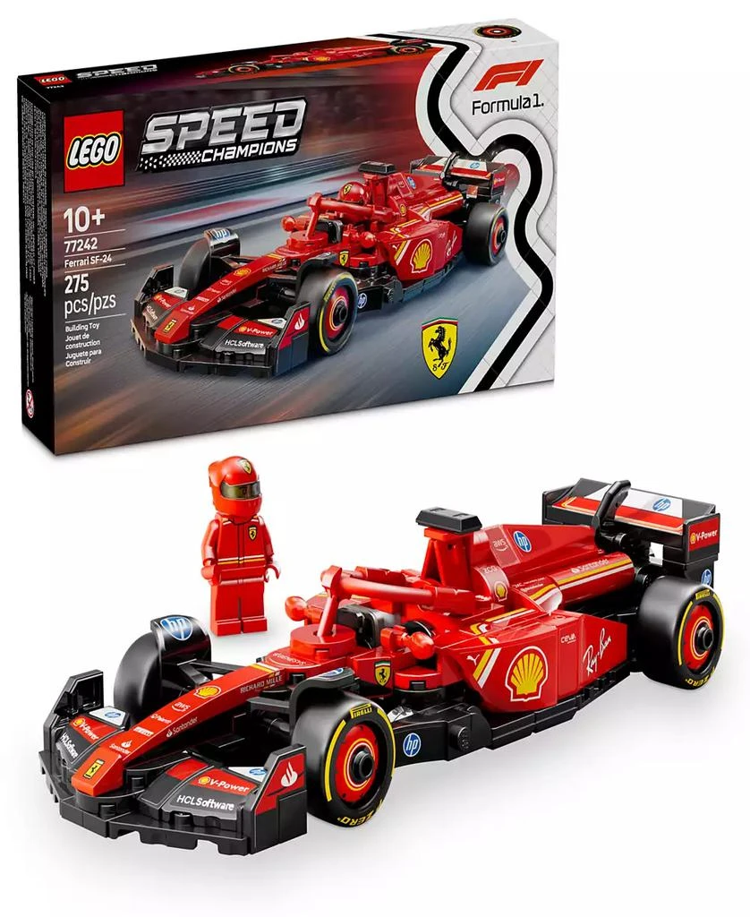 LEGO Speed Champions Ferrari SF-24 F1 Race Car Building Set and Toy Driver 77242