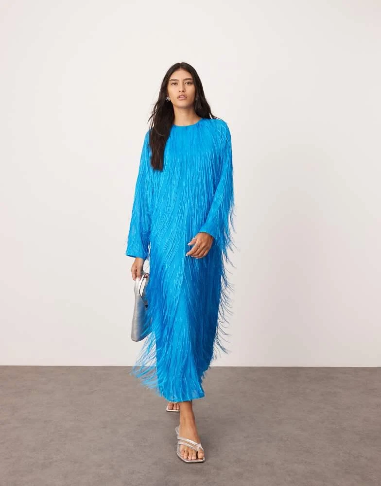 chinese dress ladies Jasmine Fringe Maxi Dress ~ Black Luxe Satin – Show Me Your Mumu