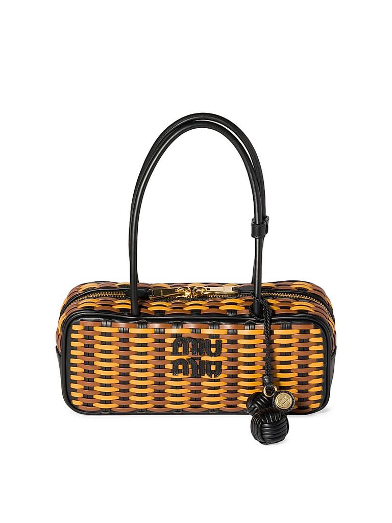 Miu Miu Miu Miu Logo Embossed Top Handle Bag - Tote Bags